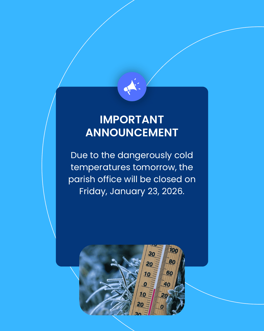 Parish Office Closed-January 23, 2026